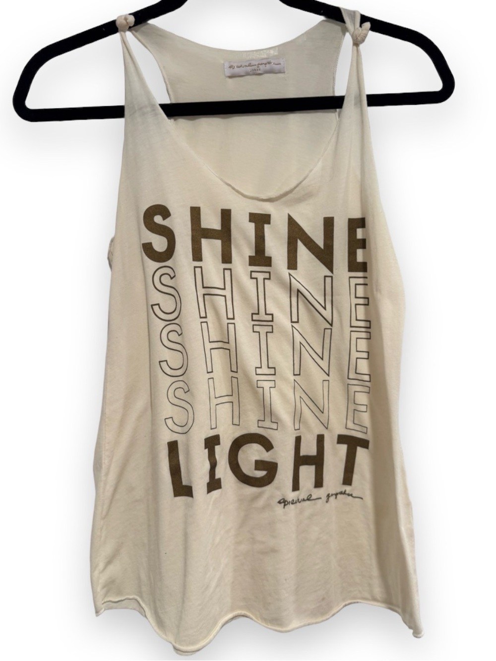 Spiritual Gangster Shine Light Knotted Yoga Gym Muscle Tank Top